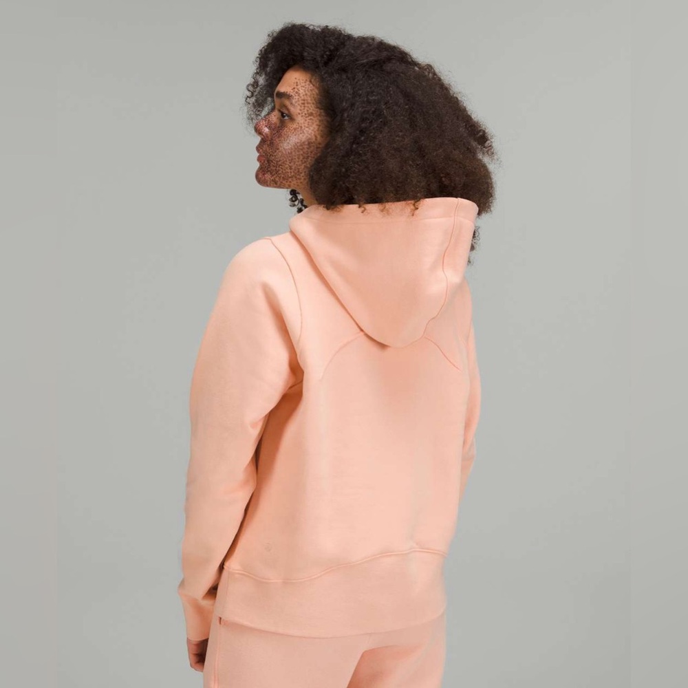Lululemon Loungeful Hoodie in Peach Satin